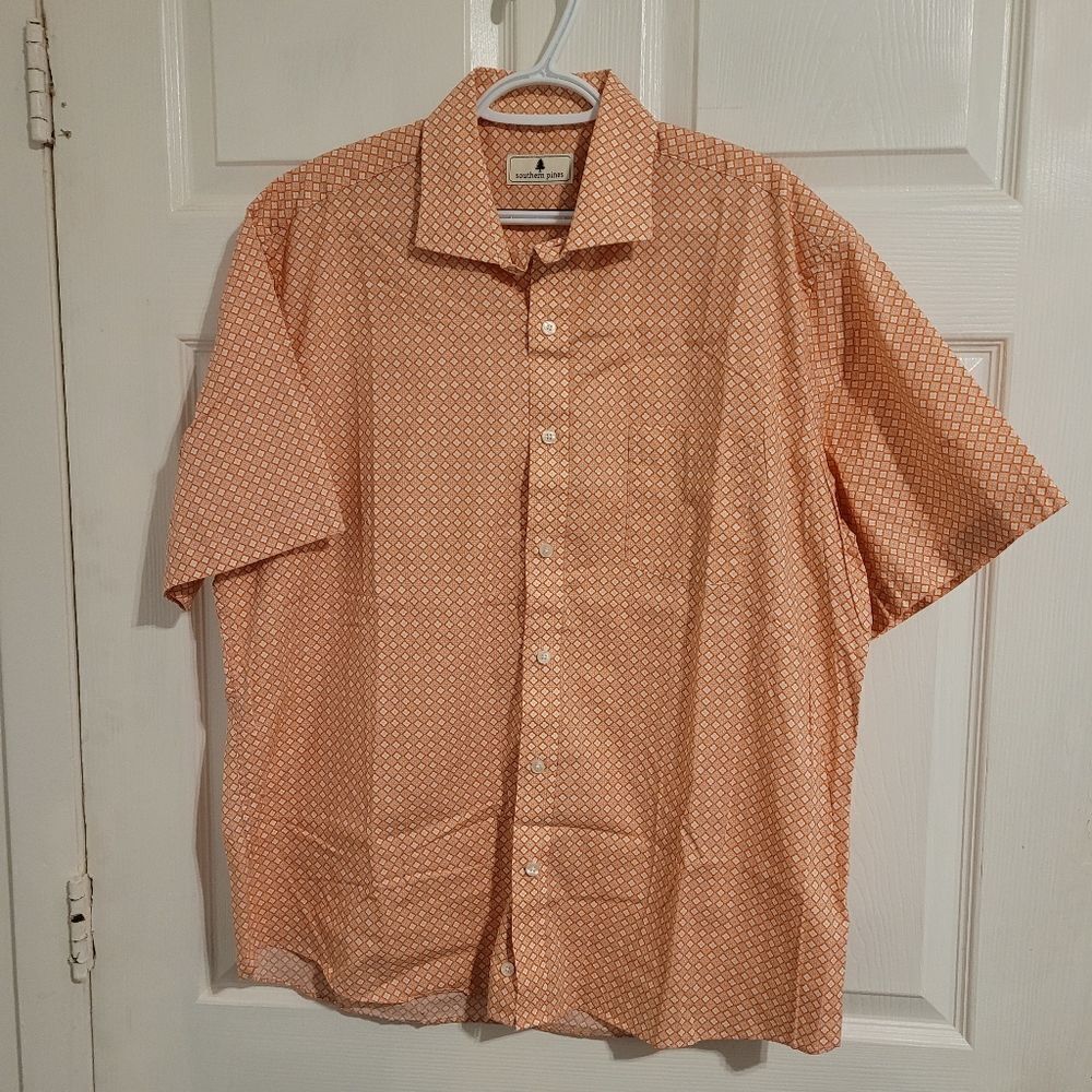 Southern pines Vintage style Short sleeve button‎ up shirt